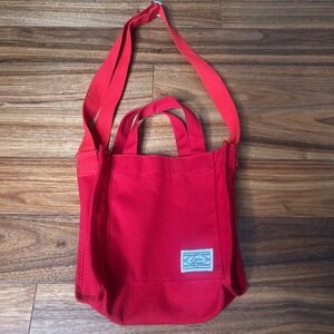 Letu Crimson Mini Tote Bag Crossbody Canvas Small Purse Handbag‎ Red
